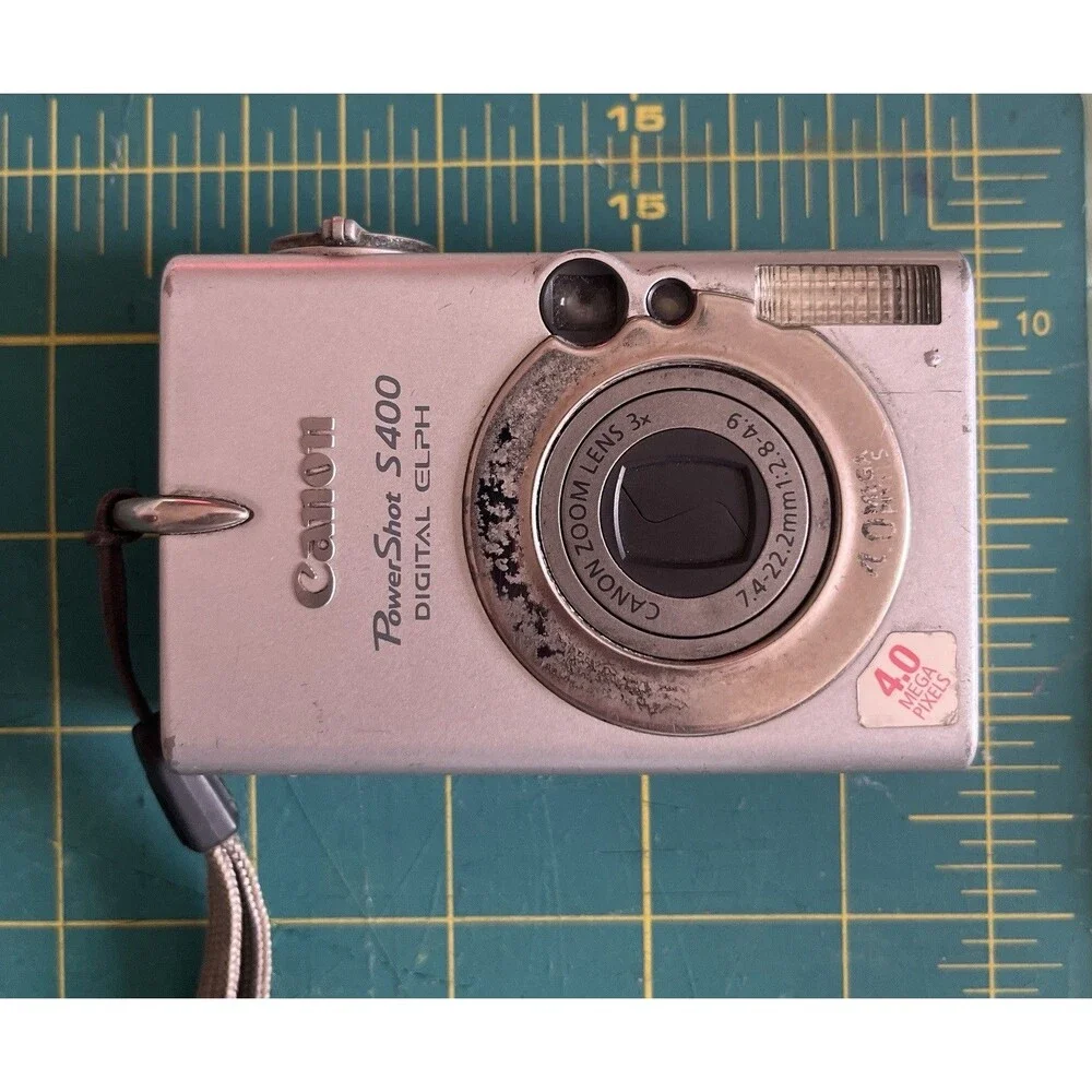 Canon PowerShot S400 Digital ELPH – Untested – No Battery/Charger/SD Card